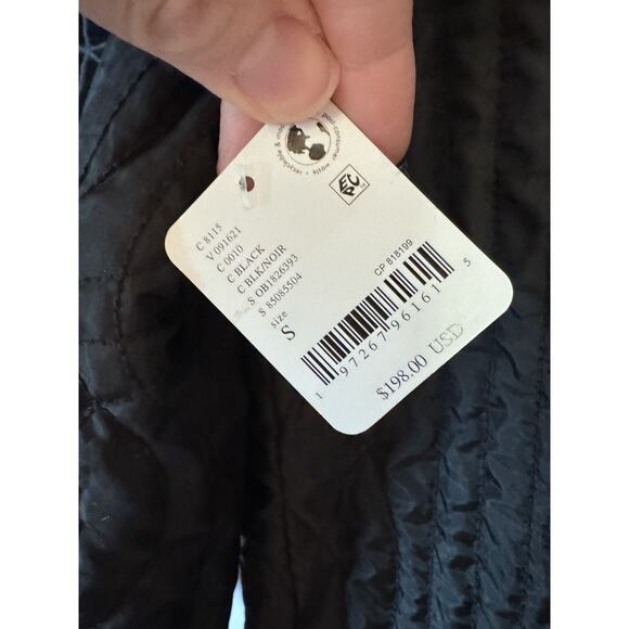 Free people Quinn Black Floral Embroidered Quilted Jacket S NWT $198 - Picture 6 of 16